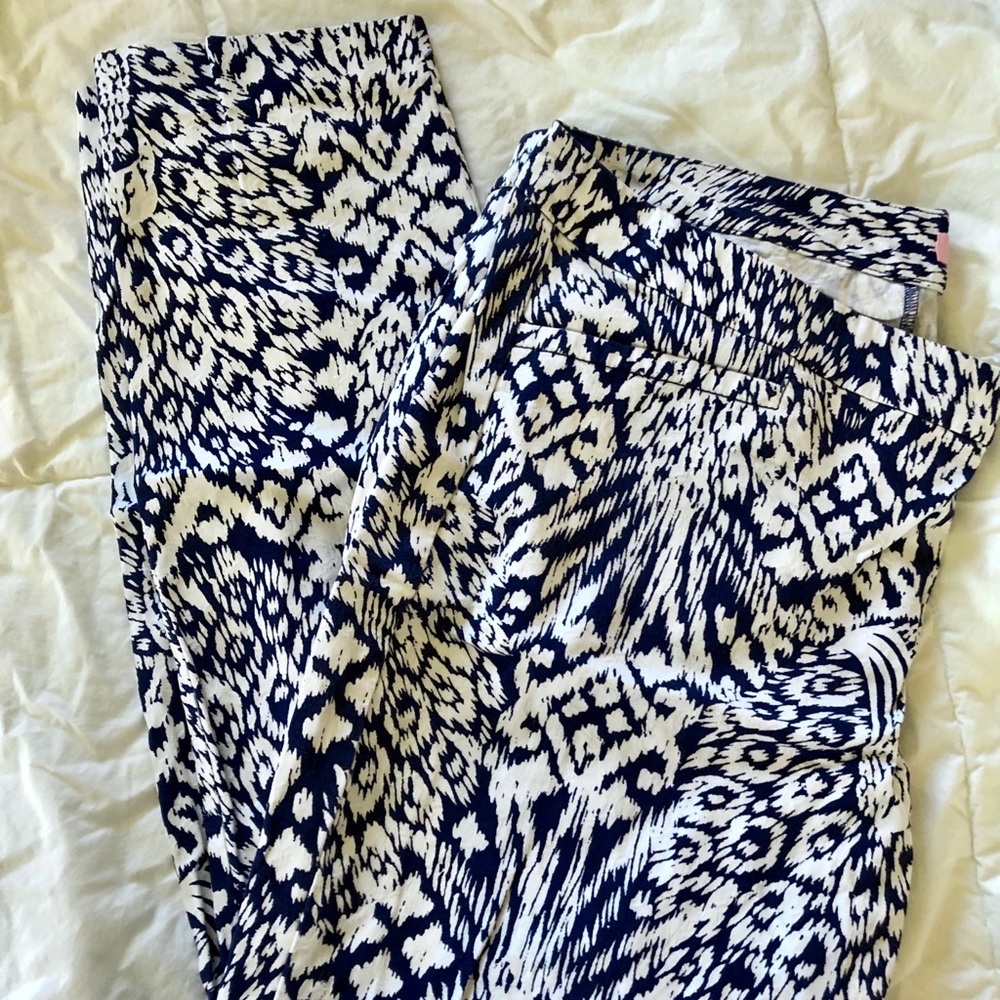 Lilly Pulitzer pants 16 in Bright Navy Pineapple